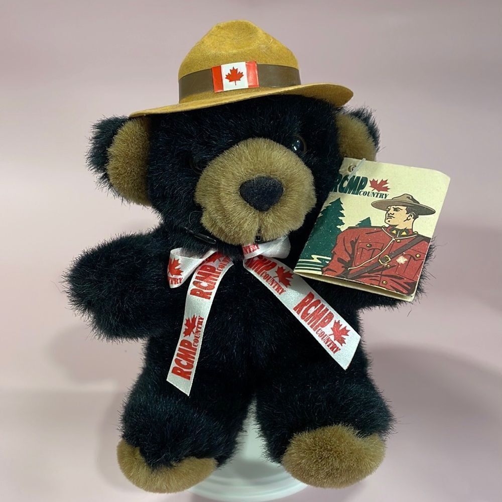 RCMP Candian Mountie Teddy Bear 7" Plush Soft Toy Stuffed Animal NWT excellent…